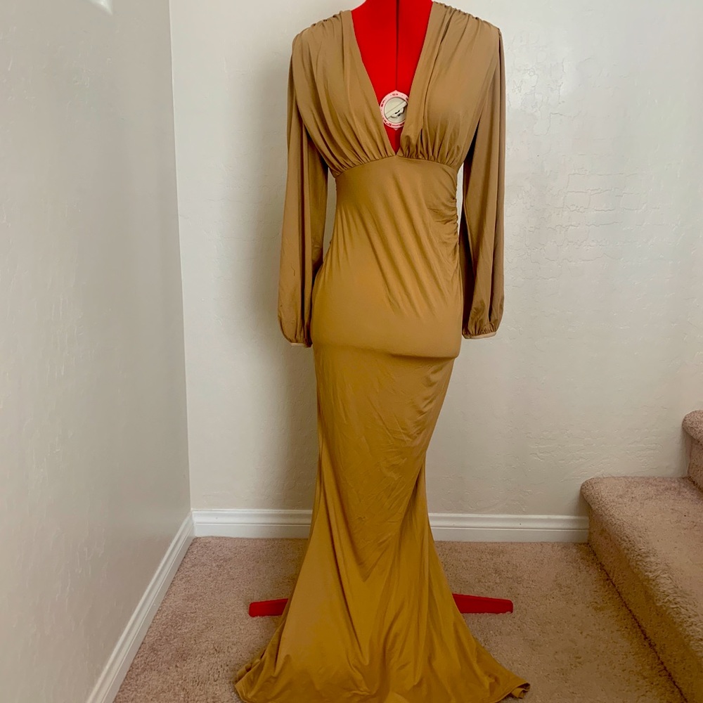 Muted gold gown